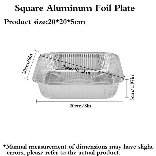 Aluminum Trays - Square Oven Dishes - Air Fryer Trays - Aluminum Bowls - Disposable Trays - BBQ Trays - Grill V1189-WXF-260203-00469