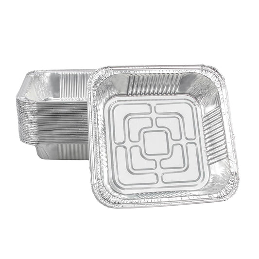 Aluminum Trays - Square Oven Dishes - Air Fryer Trays - Aluminum Bowls - Disposable Trays - BBQ Drip Trays - V1189-WXF-260203-00470