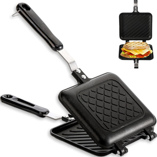 Sandwich Iron - Sandwich Maker - Grill Pan - Camping Sandwich Iron - Panini Grill - Frying Pan - Gas Stove V1189-WXF-260203-00496