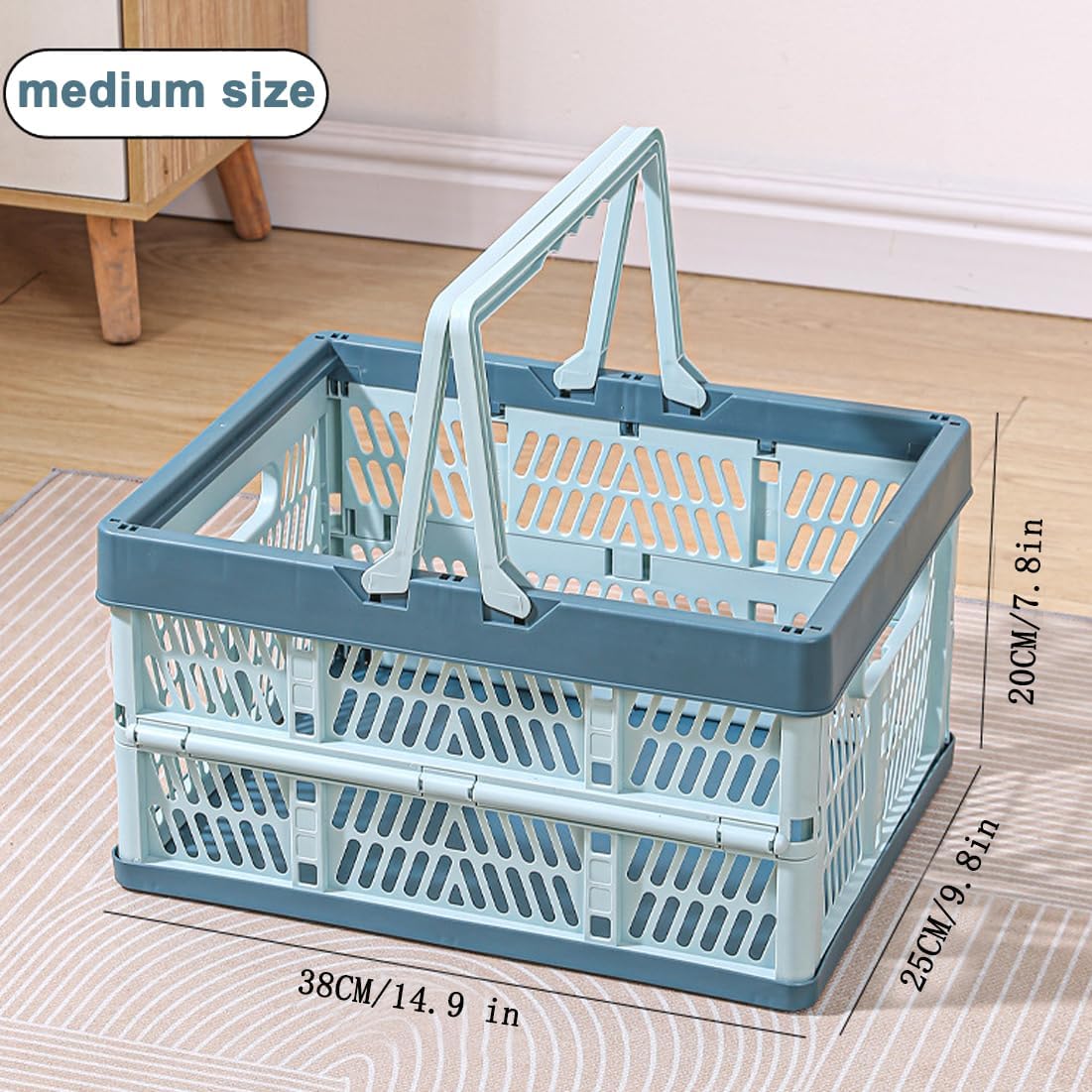 Folding Crate - Folding Crate - Shopping Basket - Storage Basket - Collapsible Basket - Shopping Crate - V1189-WXF-260203-00521