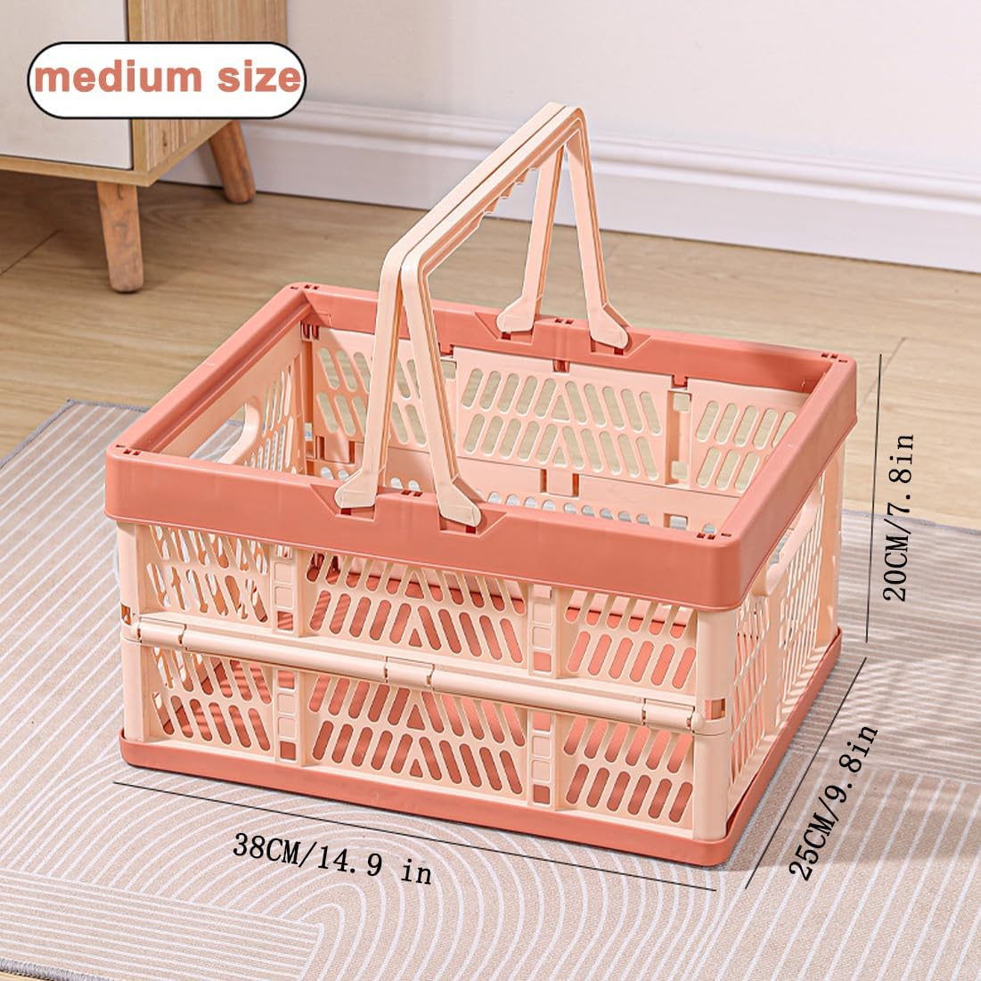 Folding Crate - Folding Crate - Shopping Basket - Storage Basket - Collapsible Basket - Shopping Crate - V1189-WXF-260203-00522