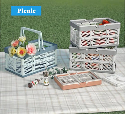Folding Crate - Folding Crate - Shopping Basket - Storage Basket - Collapsible Basket - Shopping Crate - V1189-WXF-260203-00522