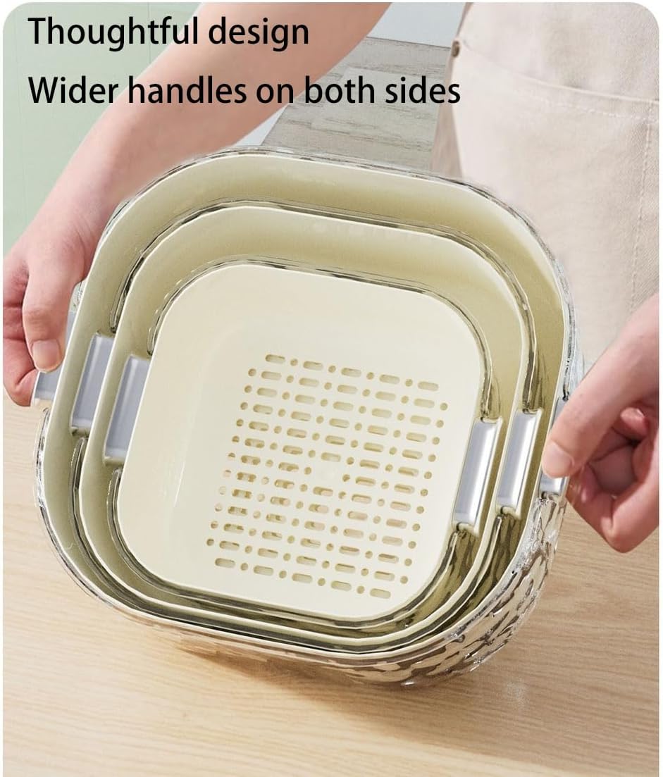 Colander - Kitchen Colander - Sieve - Fruit Basket - Vegetable Basket - Draining Set - Washing Colander - V1189-WXF-260203-00523