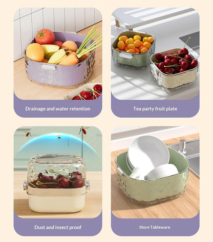 Colander - Kitchen Colander - Sieve - Fruit Basket - Vegetable Basket - Draining Set - Washing Colander - V1189-WXF-260203-00523