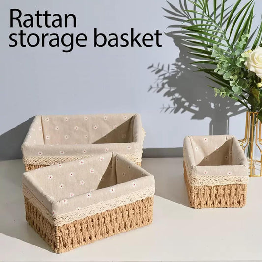 Storage Basket - Basket Set - Wicker Basket - Woven Basket - Cabinet Basket - Bathroom Basket - Storage Box - V1189-WXF-260203-00524