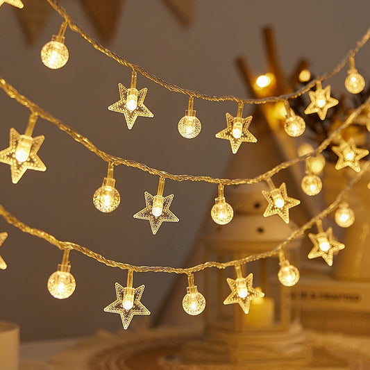 Fairy Lights - Mood Lighting - Indoor Christmas Lights - Fairy Lights - Stars and Bulbs - Party Lights - V1189-WXF-260203-00526