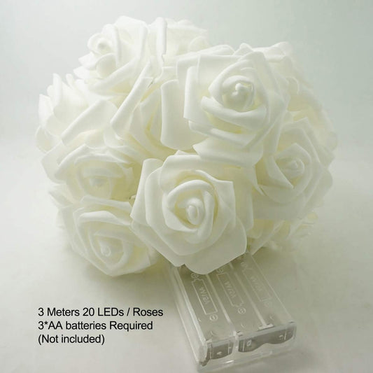Rose Fairy Lights - Indoor Mood Lighting - Bedroom Decoration - LED Lights - Artificial Flowers - Wedding V1189-WXF-260203-00530