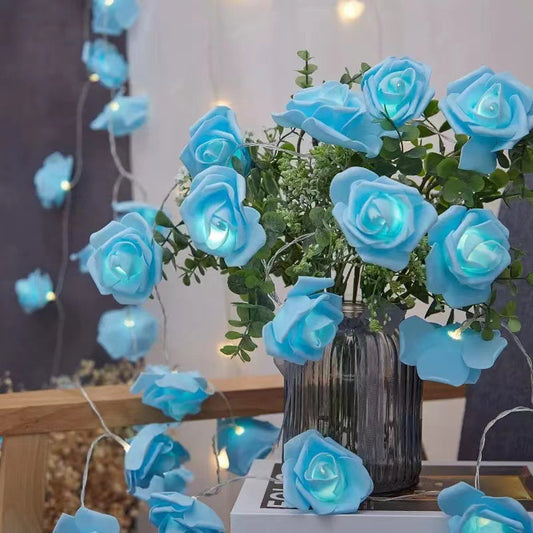 Rose Fairy Lights - Indoor Mood Lighting - Bedroom Decoration - LED Lights - Artificial Flowers - Wedding V1189-WXF-260203-00533