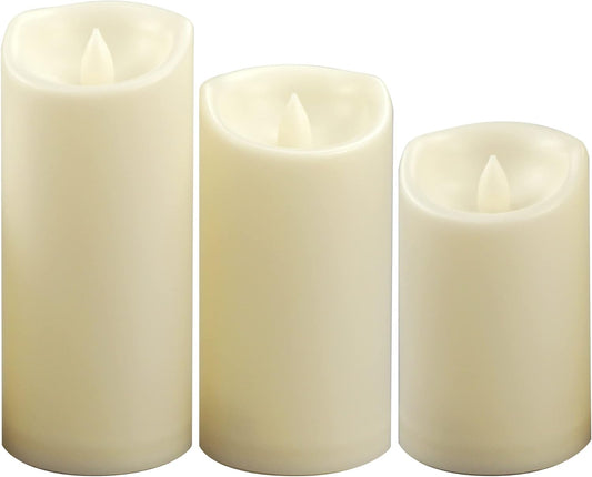 LED Candles - Pillar Candles - Indoor Mood Lighting - Flameless Candles - Electric Candles - Home Accessories V1189-WXF-260203-00534