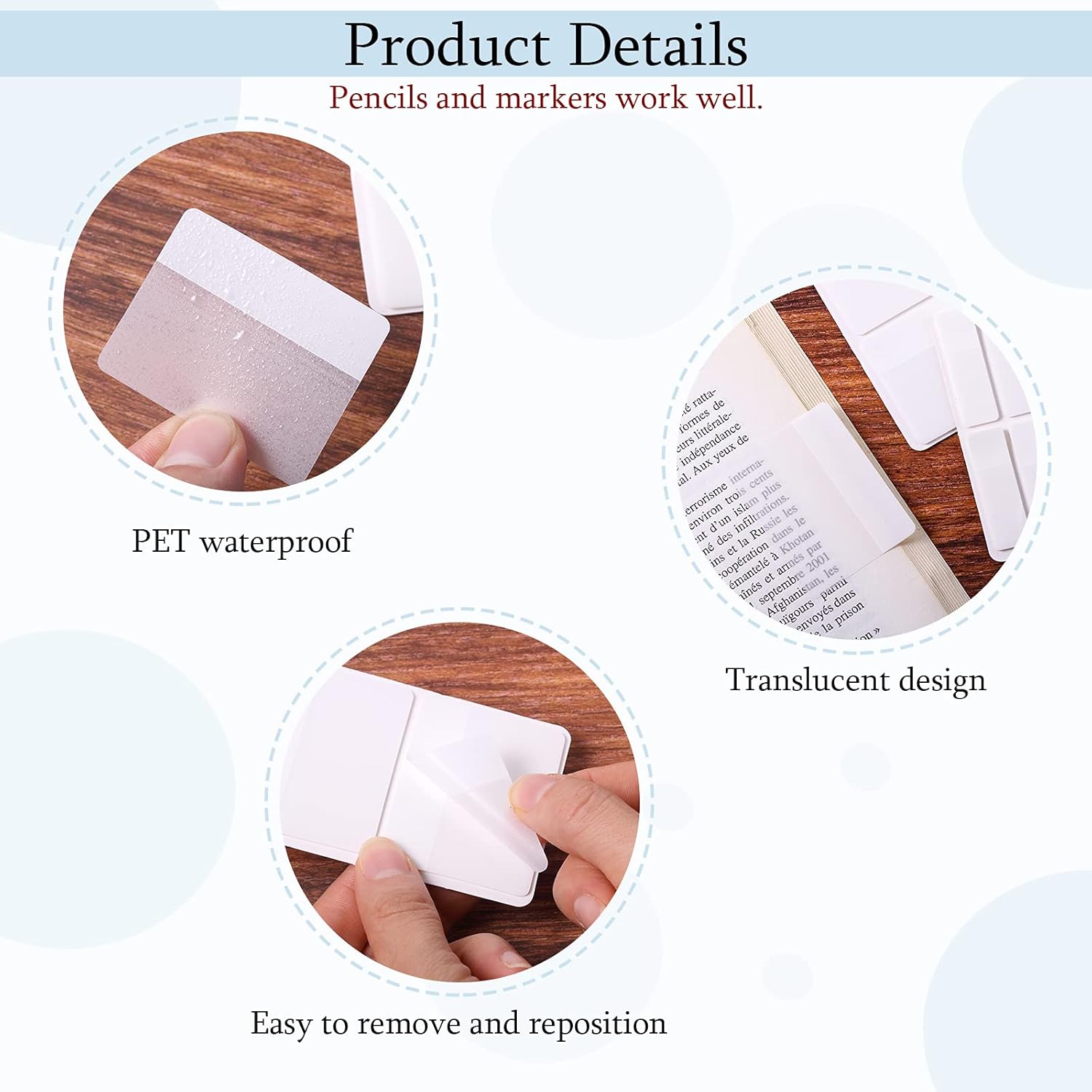 Sticky notes - Page markers - Index tabs - Sticky notes - Bookmarks - Transparent - Tabs - Office supplies - V1189-WXF-260203-00537