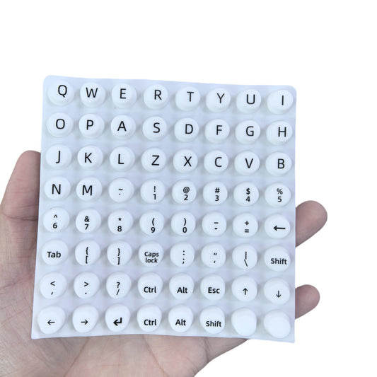Keyboard Stickers - Large Letter Keyboard - QWERTY Layout - Low Vision Aids - Typing with Long Nails - 3D V1189-WXF-260203-00554