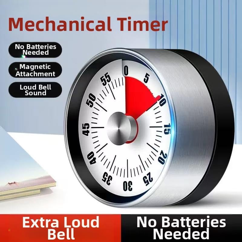 Kitchen Timer - Timer - Kitchen Timer - Egg Timer - Stopwatch - Mechanical Timer - Time Clock - Pomodoro - V1189-WXF-260203-00558