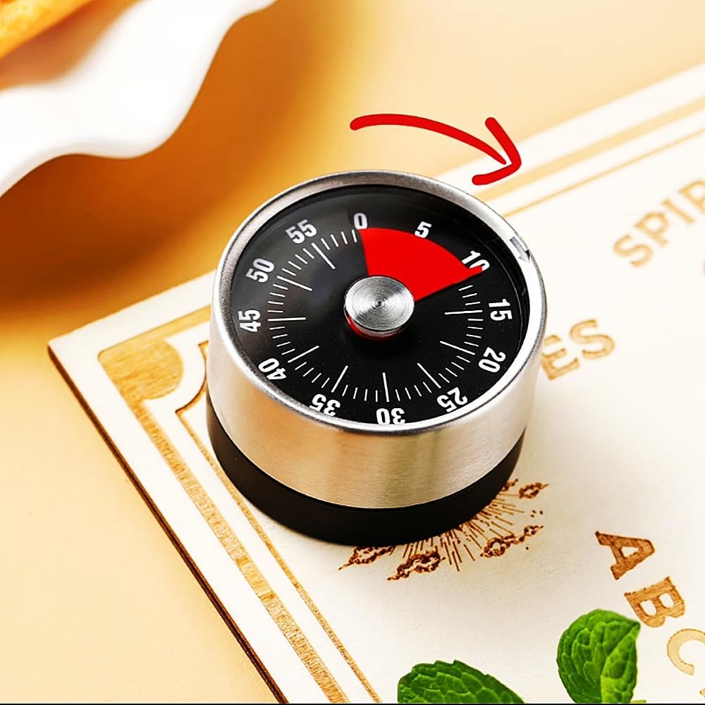 Kitchen Timer - Timer - Kitchen Timer - Egg Timer - Stopwatch - Mechanical Timer - Time Clock - Pomodoro - V1189-WXF-260203-00559