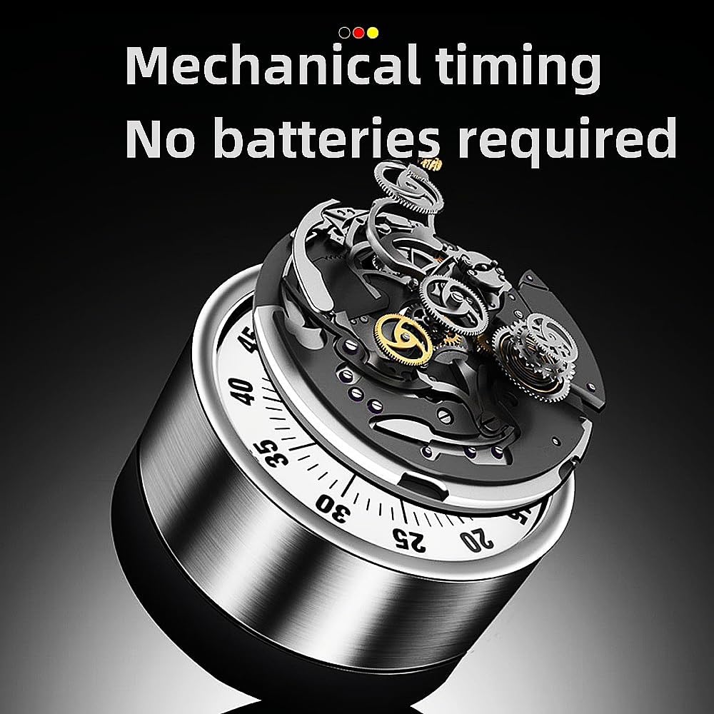 Kitchen Timer - Timer - Kitchen Timer - Egg Timer - Stopwatch - Mechanical Timer - Time Clock - Pomodoro - V1189-WXF-260203-00559