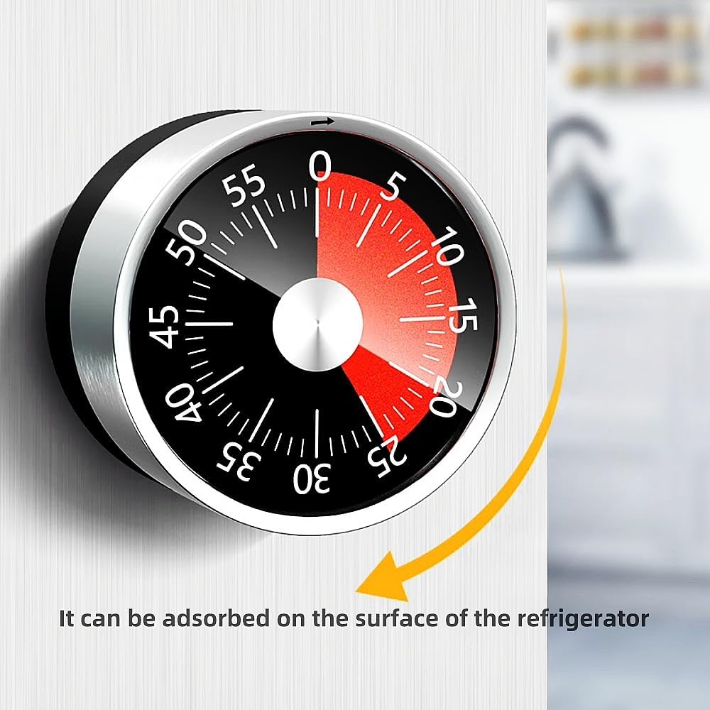 Kitchen Timer - Timer - Kitchen Timer - Egg Timer - Stopwatch - Mechanical Timer - Time Clock - Pomodoro - V1189-WXF-260203-00559
