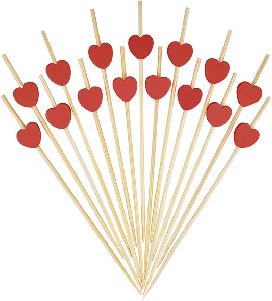 Cocktail sticks - Satay sticks - Tapas sticks - Hearts - Party supplies - Snacks - Valentine's Day - Wedding V1189-WXF-260203-00563