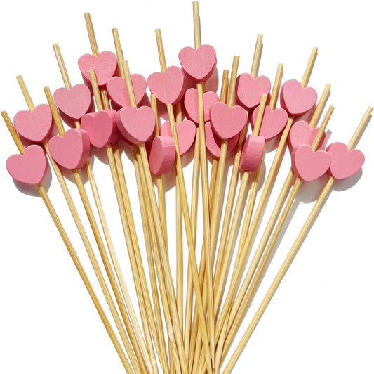 Cocktail sticks - Satay sticks - Tapas sticks - Hearts - Party supplies - Snacks - Baby shower - Baby shower V1189-WXF-260203-00564