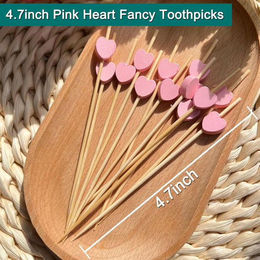 Cocktail sticks - Satay sticks - Tapas sticks - Hearts - Party supplies - Snacks - Baby shower - Baby shower V1189-WXF-260203-00564