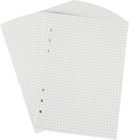 Notebook Refill A5 - Ring Binder Paper 6 Holes - Agenda Refill - Bullet Journal Paper - Refillable Notepad - V1189-WXF-260203-00570