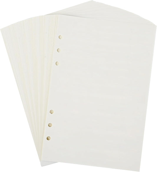 Notebook Refill A5 - Ring Binder Paper 6 Holes - Agenda Refill - Bullet Journal Paper - Refillable Notepad - V1189-WXF-260203-00571