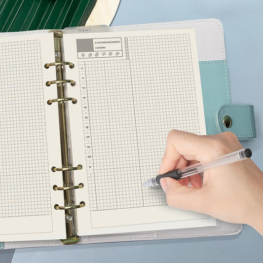Notebook Refill A5 - Ring Binder Paper 6 Holes - Agenda Refill - Bullet Journal Paper - Refillable Notepad - V1189-WXF-260203-00572
