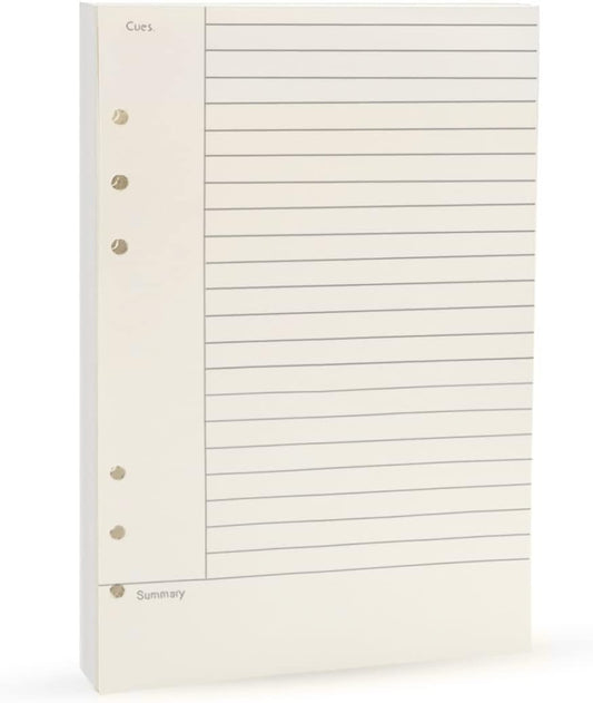 Notebook Refill A5 - Ring Binder Paper 6 Holes - Agenda Refill - Bullet Journal Paper - Refillable Notepad - V1189-WXF-260203-00576