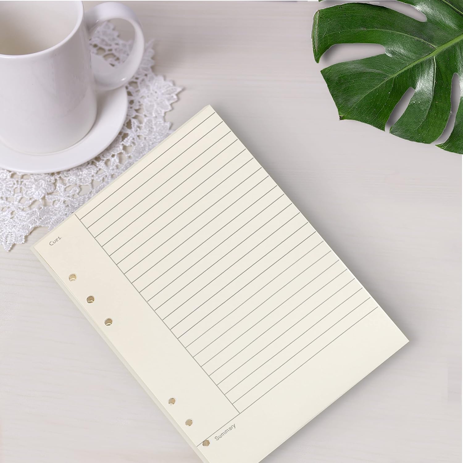 Notebook Refill A5 - Ring Binder Paper 6 Holes - Agenda Refill - Bullet Journal Paper - Refillable Notepad - V1189-WXF-260203-00576