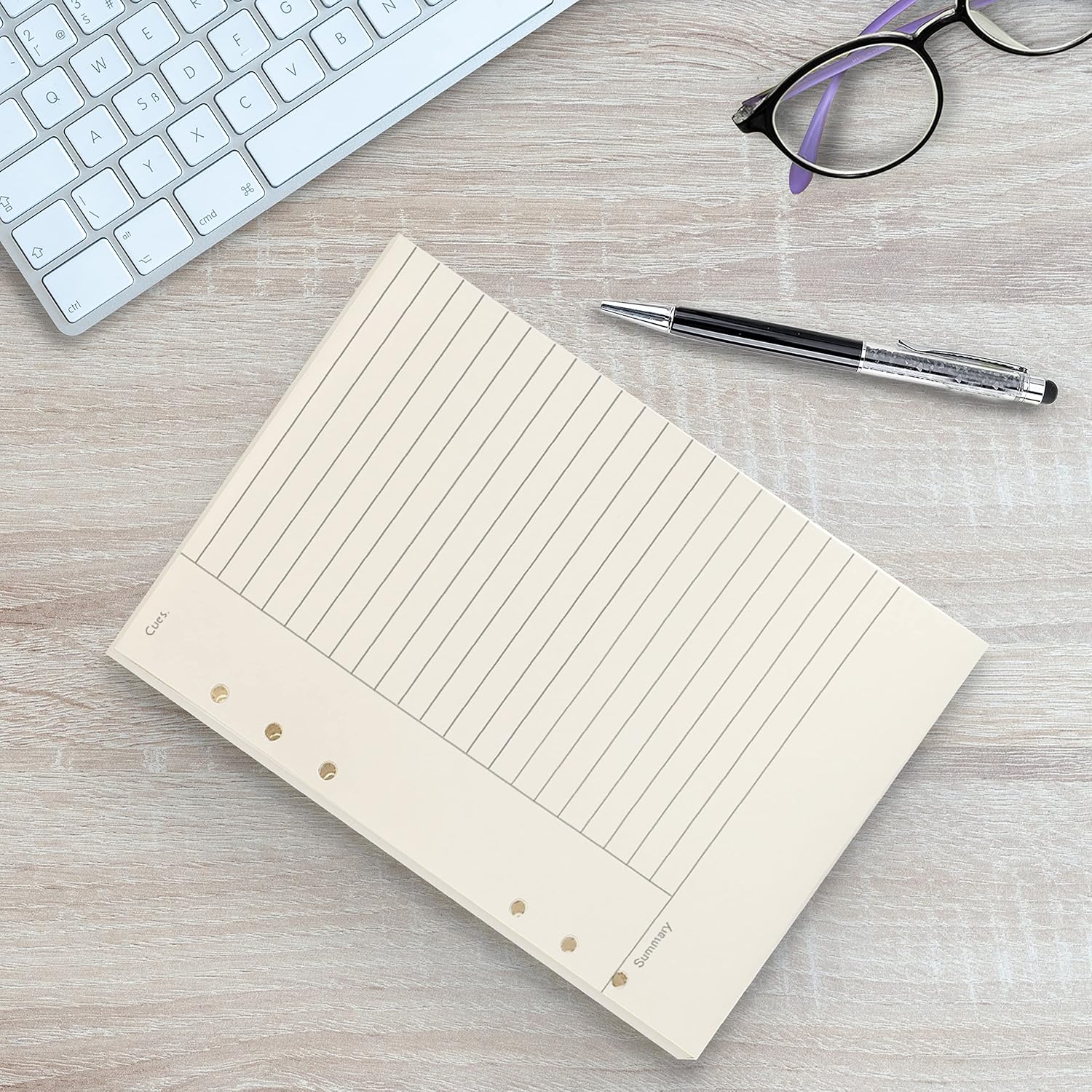 Notebook Refill A5 - Ring Binder Paper 6 Holes - Agenda Refill - Bullet Journal Paper - Refillable Notepad - V1189-WXF-260203-00576