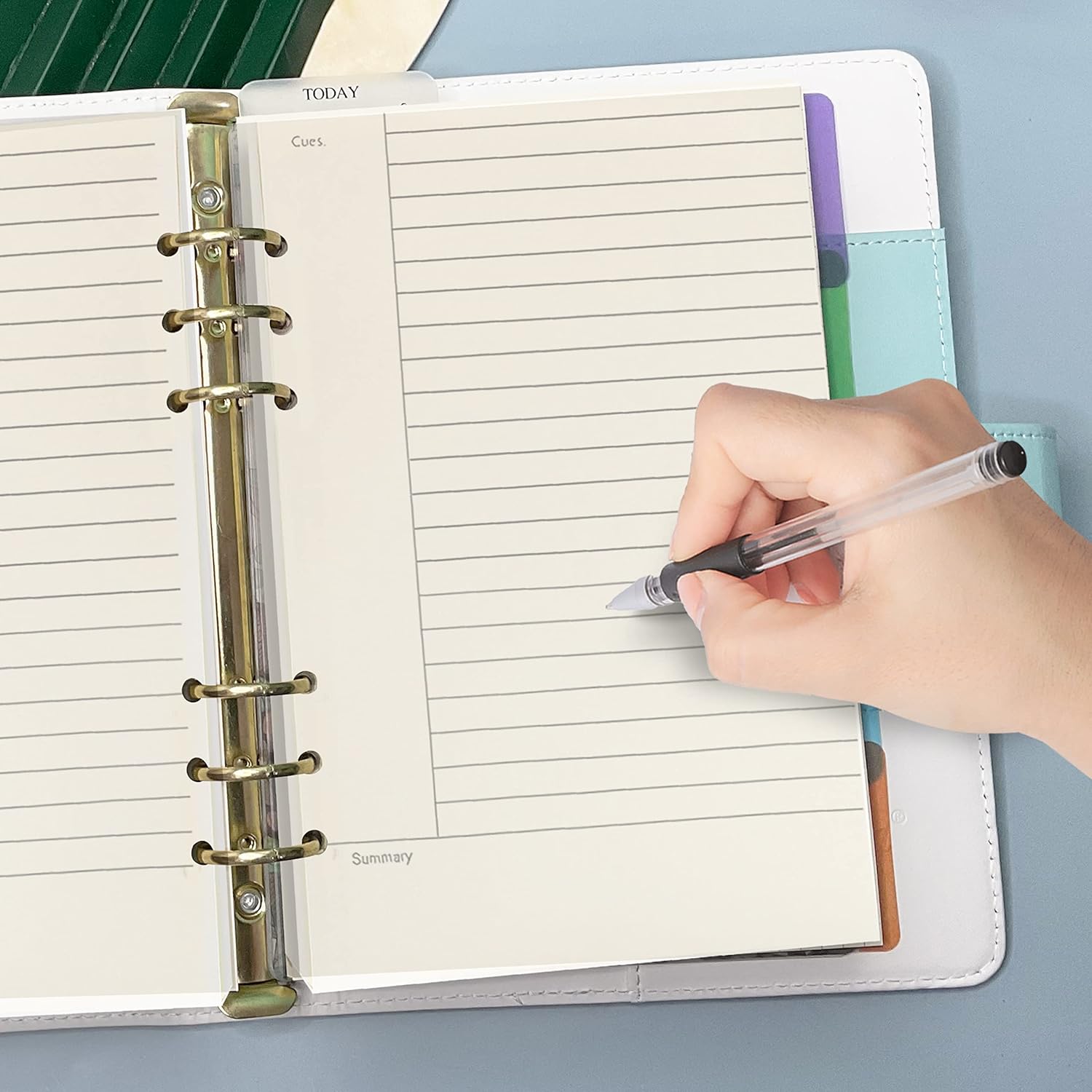 Notebook Refill A5 - Ring Binder Paper 6 Holes - Agenda Refill - Bullet Journal Paper - Refillable Notepad - V1189-WXF-260203-00576
