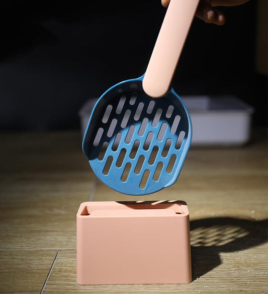 Cat Litter Scoop with Holder - Cat Litter Scoop - Cat Litter Sieve - Cat Litter Accessories - Cat Toilet V1189-WXF-260203-00638