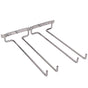 Hanging Glass Holder 2 Row Chrome Stemware Rack Under Shelf V1189-WXF-521-0004