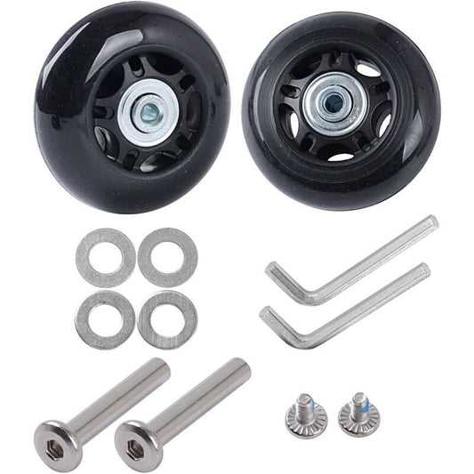 2 Pcs Suitcase Replacement Wheels Rubber Luggage Repair Kit, 45 x 18 mm V1189-WXF-521-0009