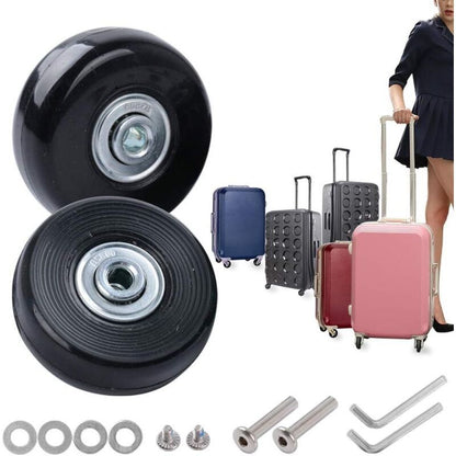 2 Pcs Suitcase Replacement Wheels Rubber Luggage Repair Kit, 45 x 18 mm V1189-WXF-521-0009