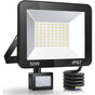 50W LED Floodlight with Motion Sensor IP67 Waterproof 5000LM 7000K Cool White V1189-WXF-521-0010