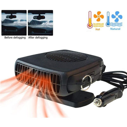 2-in-1 Car Heater 200W 12V Cigarette Lighter Defogger and Cooling Fan V1189-WXF-521-0018
