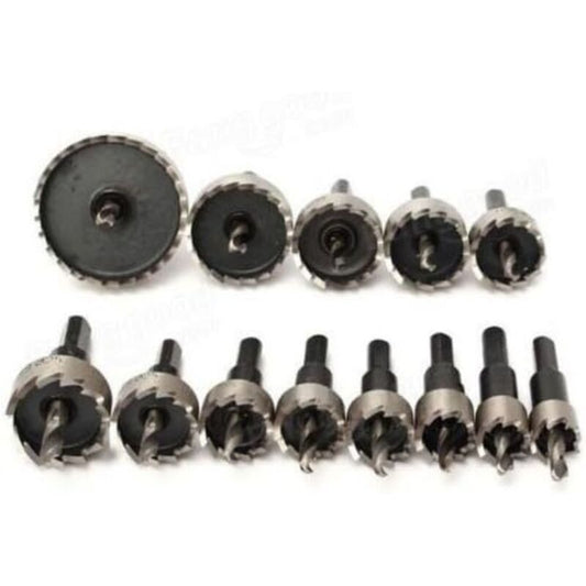 13 Pcs Metal Hole Saw Set Tungsten Steel Cutting Tool Kit, 16-53 mm V1189-WXF-521-0020