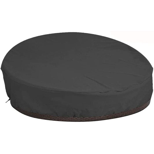 Round Garden Sofa Bed Cover Waterproof 210D Oxford Black, D228 x H83 cm V1189-WXF-521-0022