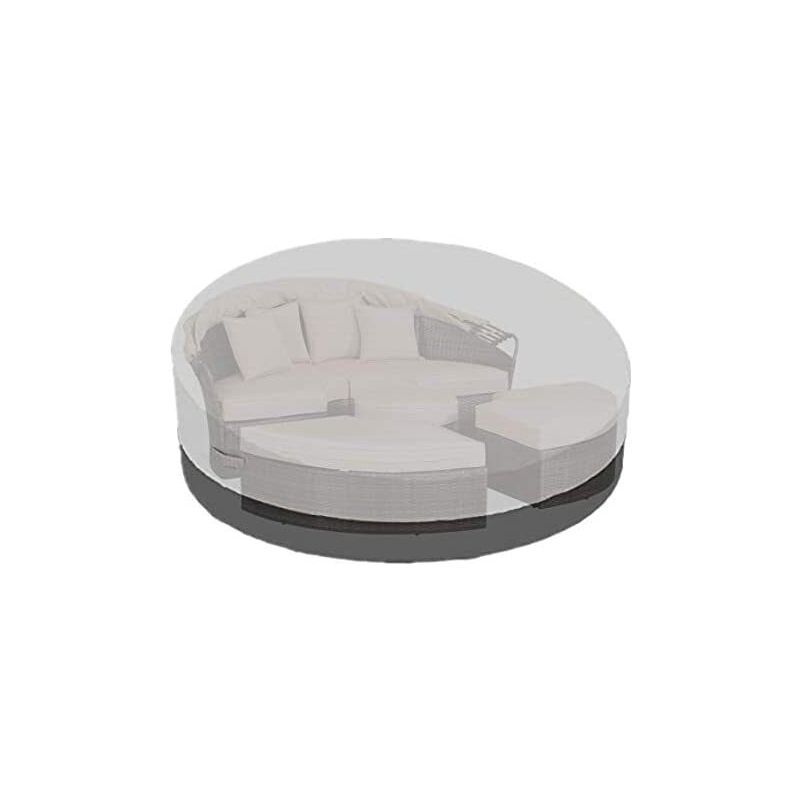 Round Garden Sofa Bed Cover Waterproof 210D Oxford Black, D228 x H83 cm V1189-WXF-521-0022