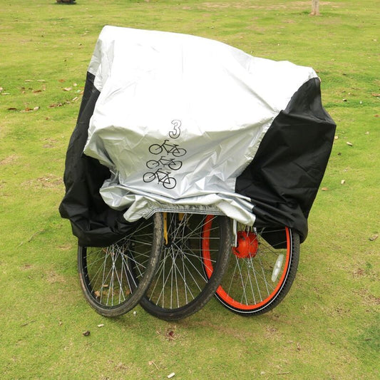 Bike Cover Waterproof 210T Nylon for 2 to 3 Bikes UV Resistant V1189-WXF-521-0023