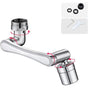 Faucet Aerator 1440 Degree Swivel Extension 2 Water Modes Universal Brass Diffuser, 20 22 24 mm V1189-WXF-521-0024
