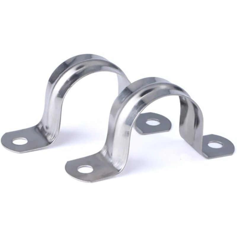 20 Pcs 304 Stainless Steel U Tube Clamp Pipe Fastener, 10 mm V1189-WXF-521-0025