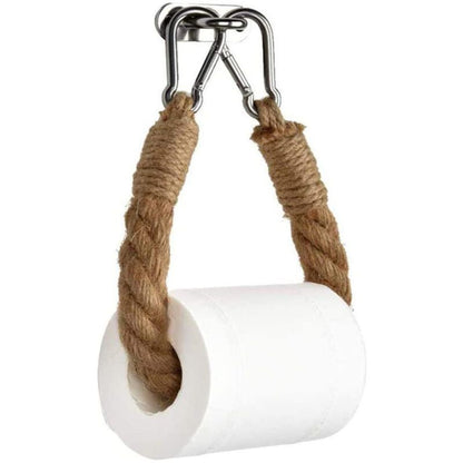 Hemp Rope Towel Holder Vintage Toilet Paper Holder with Screws V1189-WXF-521-0029