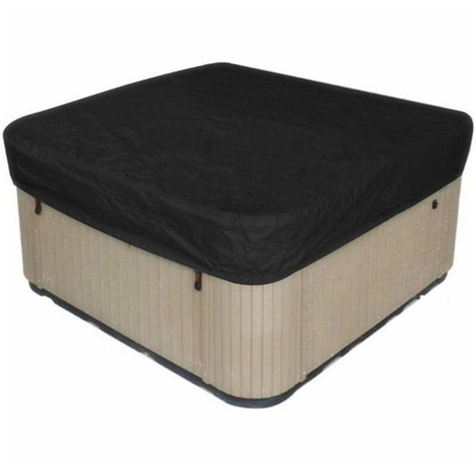 Spa Cover Square Hot Tub Cover Waterproof 190T Polyester Black, 207 x 207 x 30 cm V1189-WXF-521-0037