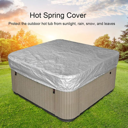 Spa Cover Square Hot Tub Cover Waterproof 190T Polyester Black, 207 x 207 x 30 cm V1189-WXF-521-0037