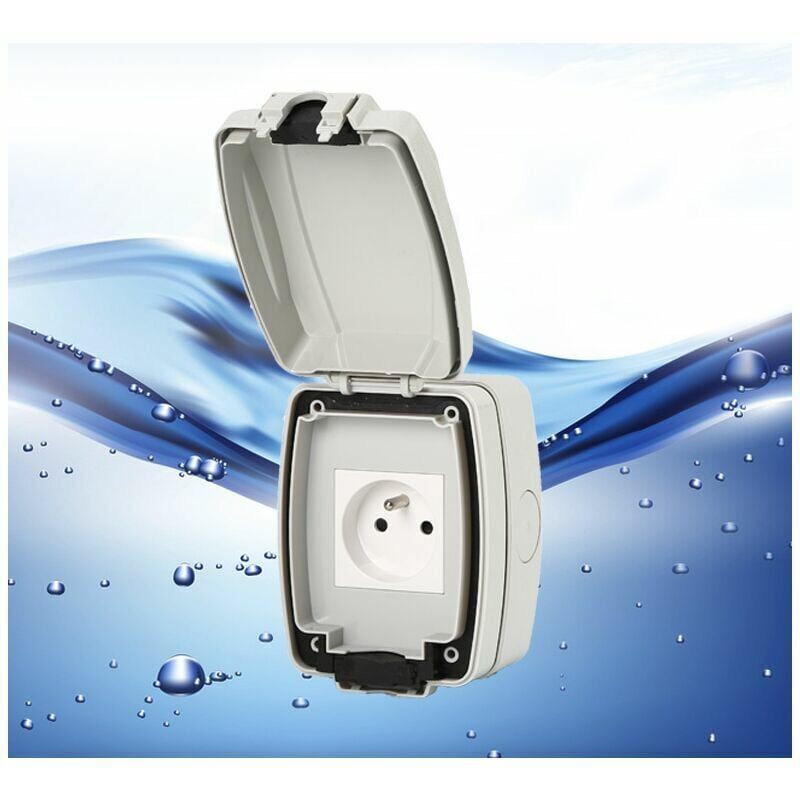 IP66 Waterproof Outdoor Wall Socket Dustproof Single Socket V1189-WXF-521-0051