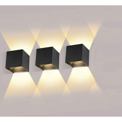3 Pack 12W LED Wall Lights Adjustable Beam Angle IP65 Waterproof 2700-3000K Warm White V1189-WXF-521-0052