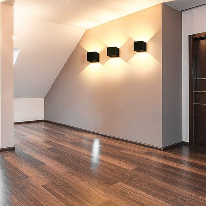 3 Pack 12W LED Wall Lights Adjustable Beam Angle IP65 Waterproof 2700-3000K Warm White V1189-WXF-521-0052