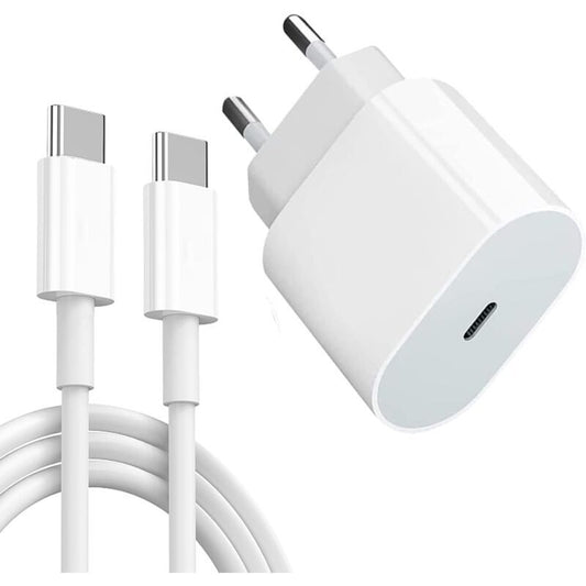 20W USB C Charger with Type C Cable Compatible with iPad Pro iPad Air iPad Mini 6 and Galaxy S21 S20 S10, 2 m V1189-WXF-521-0053