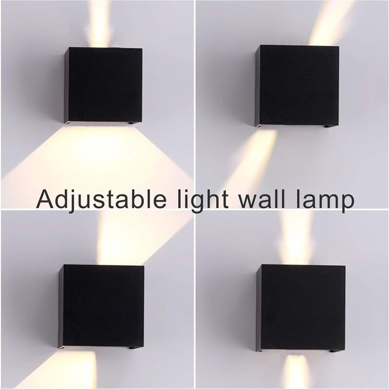 12W LED Wall Light 3000K Adjustable Beam Angle IP65 Waterproof Warm White V1189-WXF-521-0060