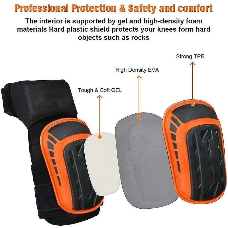 Work Knee Pads Soft Gel and Foam Padding with Anti Slip Straps V1189-WXF-521-0064